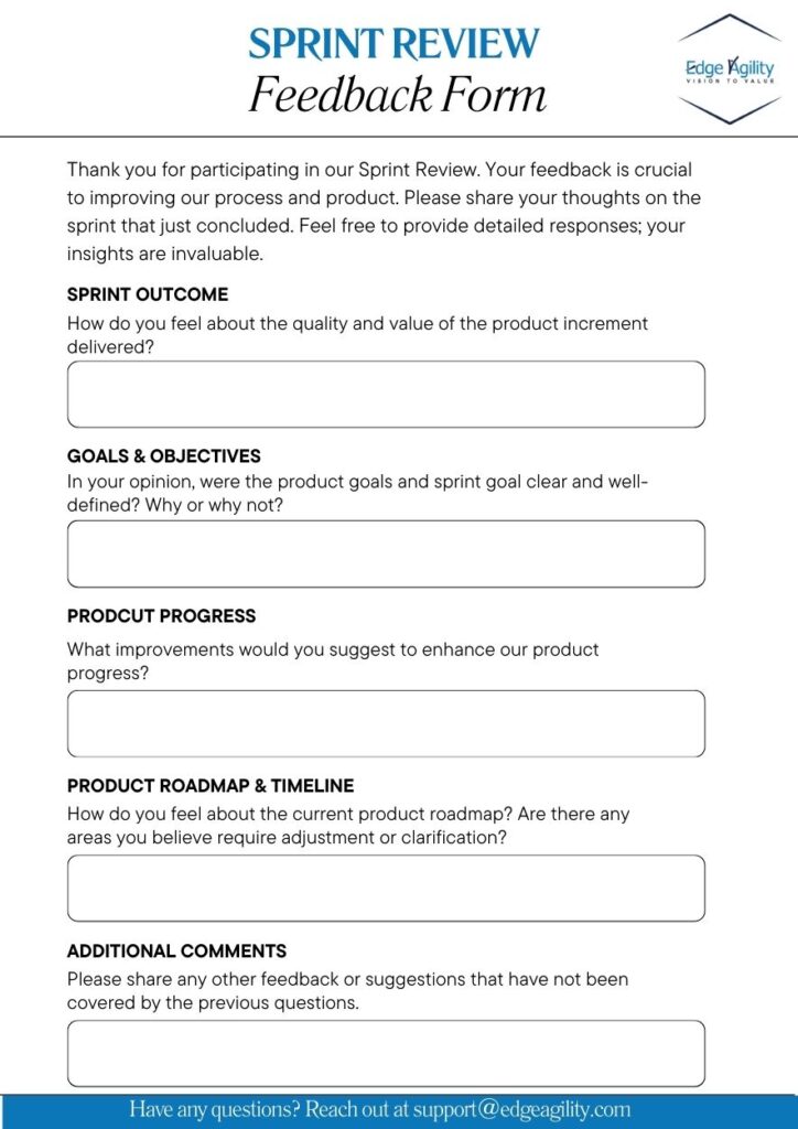 Sprint Review Feedback Form